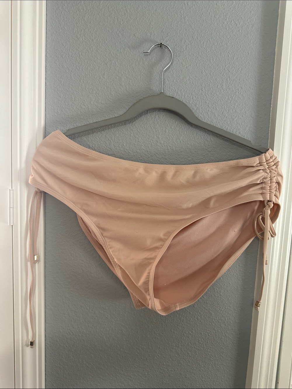 Time and Tru Soft Blush High-Waist Swim Bottoms